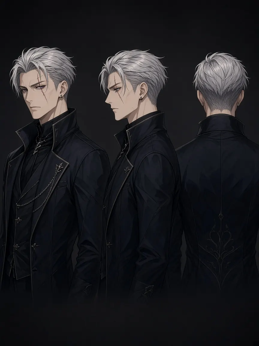 Anime Three-quarter character example
