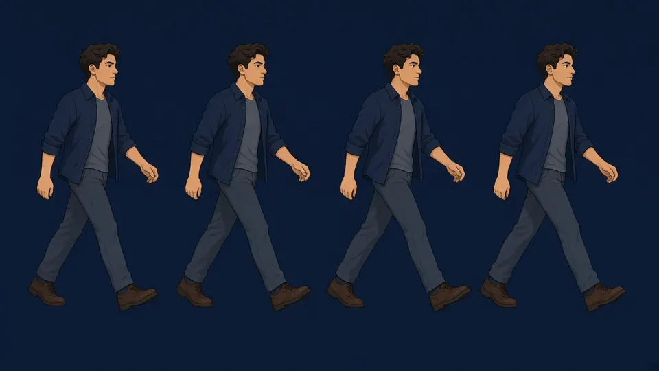Movement Walk cycle character example
